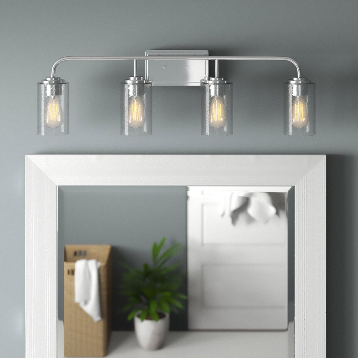 Logan 4 Light 32 inch Chrome Bath Bar Wall Light